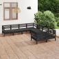 Preview: ARDEBO.de - 8-tlg. Garten-Lounge-Set Massivholz Kiefer Schwarz