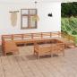 Preview: ARDEBO.de - 12-tlg. Garten-Lounge-Set Honigbraun Massivholz Kiefer