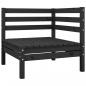 Preview: Garten-Ecksofas 2 Stk. Schwarz Massivholz Kiefer 