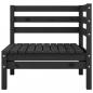 Preview: Garten-Ecksofas 2 Stk. Schwarz Massivholz Kiefer 