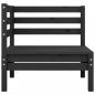 Preview: Garten-Ecksofas 2 Stk. Schwarz Massivholz Kiefer 