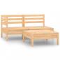 Preview: ARDEBO.de - 3-tlg. Garten-Lounge-Set Massivholz Kiefer