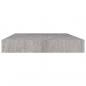 Preview: Schweberegale 2 Stk. Betongrau 50x23x3,8 cm MDF