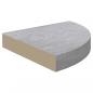 Preview: Eck-Schweberegale 2 Stk. Betongrau 25x25x3,8 cm MDF