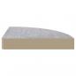 Preview: Eck-Schweberegale 2 Stk. Betongrau 25x25x3,8 cm MDF