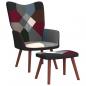 Preview: ARDEBO.de - Relaxsessel mit Hocker Patchwork Stoff