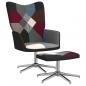 Preview: ARDEBO.de - Relaxsessel mit Hocker Patchwork Stoff