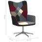 Preview: Relaxsessel mit Hocker Patchwork Stoff