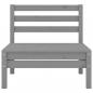 Preview: 2-Sitzer-Gartensofa Grau Kiefer Massivholz