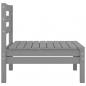 Preview: 2-Sitzer-Gartensofa Grau Kiefer Massivholz