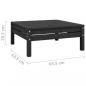 Preview: 3-tlg. Garten-Lounge-Set Schwarz Massivholz Kiefer