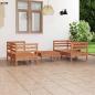 Preview: ARDEBO.de - 5-tlg. Garten-Lounge-Set Honigbraun Massivholz Kiefer