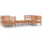 Preview: 5-tlg. Garten-Lounge-Set Honigbraun Massivholz Kiefer