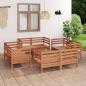 Preview: ARDEBO.de - 9-tlg. Garten-Lounge-Set Honigbraun Massivholz Kiefer