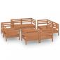 Preview: 9-tlg. Garten-Lounge-Set Honigbraun Massivholz Kiefer