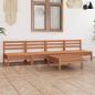 Preview: ARDEBO.de - 5-tlg. Garten-Lounge-Set Honigbraun Massivholz Kiefer