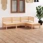 Preview: ARDEBO.de - 4-tlg. Garten-Lounge-Set Massivholz Kiefer