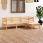 Preview: ARDEBO.de - 4-tlg. Garten-Lounge-Set Massivholz Kiefer