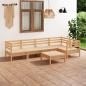 Preview: ARDEBO.de - 6-tlg. Garten-Lounge-Set Kiefer Massivholz