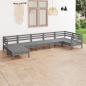 Preview: ARDEBO.de - 7-tlg. Garten-Lounge-Set Massivholz Kiefer Grau