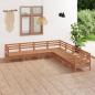 Preview: ARDEBO.de - 7-tlg. Garten-Lounge-Set Massivholz Kiefer Honigbraun