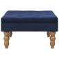 Preview: Hocker Marineblau 60x60x36 cm Samt