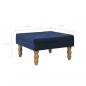 Preview: Hocker Marineblau 60x60x36 cm Samt