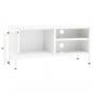 Preview: TV-Schrank Weiß 90x30x44 cm Stahl und Glas