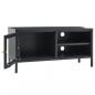 Preview: TV-Schrank Anthrazit 90x30x44 cm Stahl und Glas