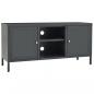 Preview: TV-Schrank Anthrazit 105x35x52 cm Stahl und Glas