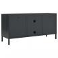 Preview: TV-Schrank Anthrazit 105x35x52 cm Stahl und Glas