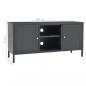 Preview: TV-Schrank Anthrazit 105x35x52 cm Stahl und Glas