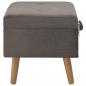 Preview: Hocker mit Stauraum 40 cm Grau Samt