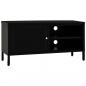 Preview: TV-Schrank Schwarz 90x30x44 cm Stahl und Glas