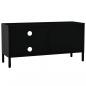 Preview: TV-Schrank Schwarz 90x30x44 cm Stahl und Glas