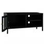 Preview: TV-Schrank Schwarz 90x30x44 cm Stahl und Glas