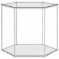 Preview: Couchtisch Silbern 60x53x50 cm Edelstahl und Glas