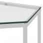 Preview: Couchtisch Silbern 60x53x50 cm Edelstahl und Glas