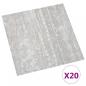 Preview: PVC-Fliesen Selbstklebend 20 Stk. 1,86 m² Grau