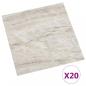 Preview: PVC-Fliesen Selbstklebend 20 Stk. 1,86 m² Beige