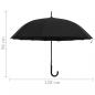 Preview: Regenschirm Automatisch Schwarz 120 cm