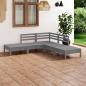 Preview: ARDEBO.de - 5-tlg. Garten-Lounge-Set Massivholz Kiefer Grau