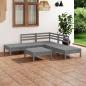 Preview: ARDEBO.de - 6-tlg. Garten-Lounge-Set Massivholz Kiefer Grau