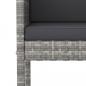 Preview: Barhocker 2 Stk. mit Kissen Grau Poly Rattan 