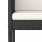 Preview: Barhocker 4 Stk. mit Kissen Schwarz Poly Rattan