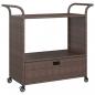 Preview: Barwagen mit Schublade Braun 100x45x97 cm Poly Rattan  