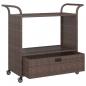 Preview: Barwagen mit Schublade Braun 100x45x97 cm Poly Rattan  