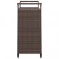 Preview: Barwagen mit Schublade Braun 100x45x97 cm Poly Rattan  