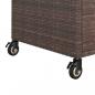 Preview: Barwagen mit Schublade Braun 100x45x97 cm Poly Rattan  