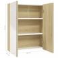 Preview: Bad-Spiegelschrank 60x15x75 cm MDF Weiß und Eiche-Optik